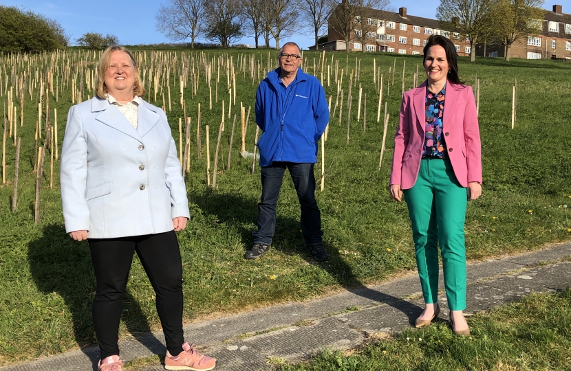 Steve Bell Councillor with Anne Meadows & Dr Emma Hogan